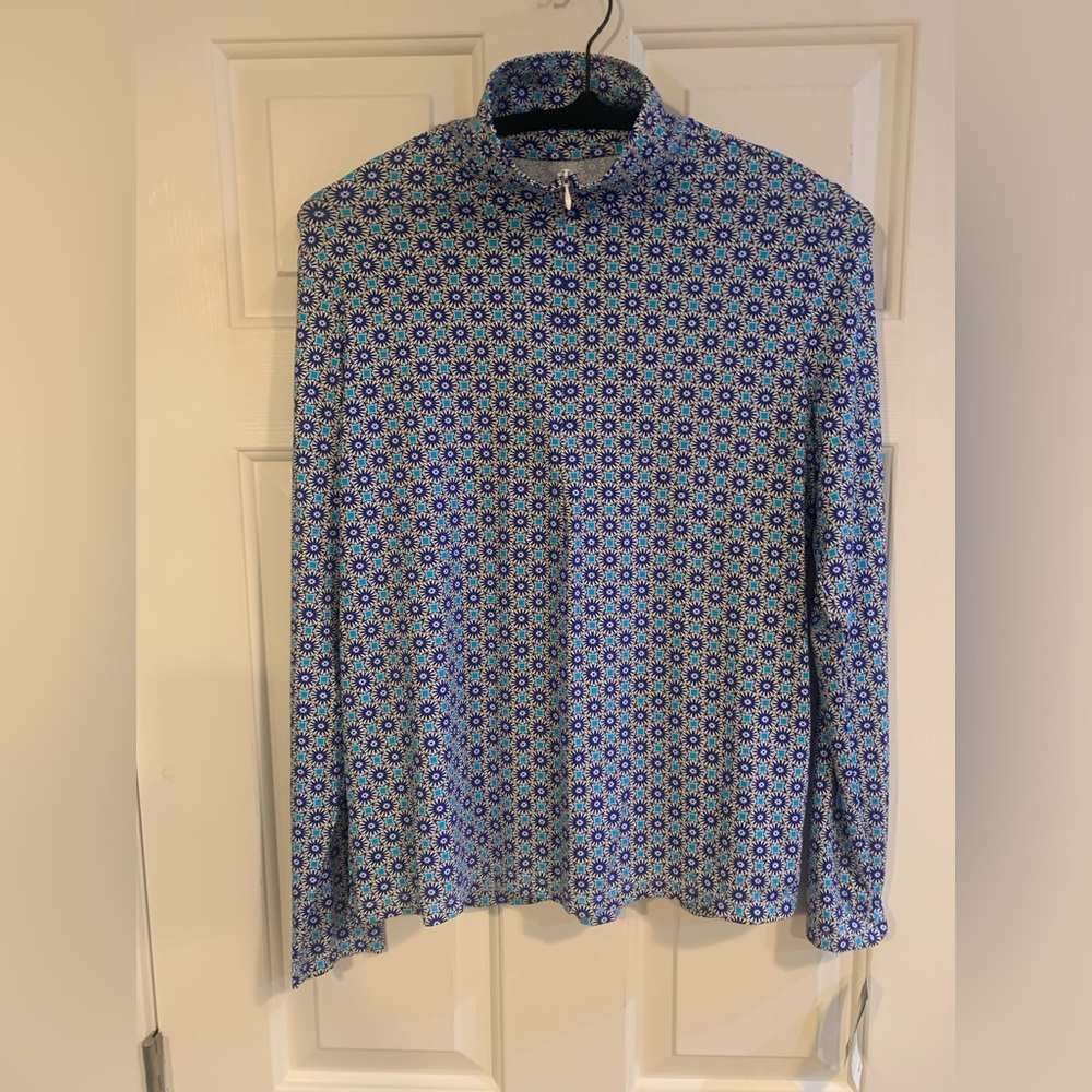 NWT Lands’ End 1/4 zip pullover golf or swim top size Medium.